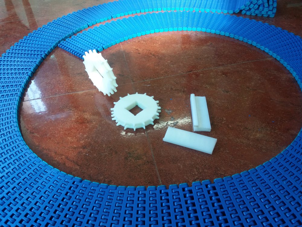PP Curve Plastic Modular Conveyor Belts, 5mm