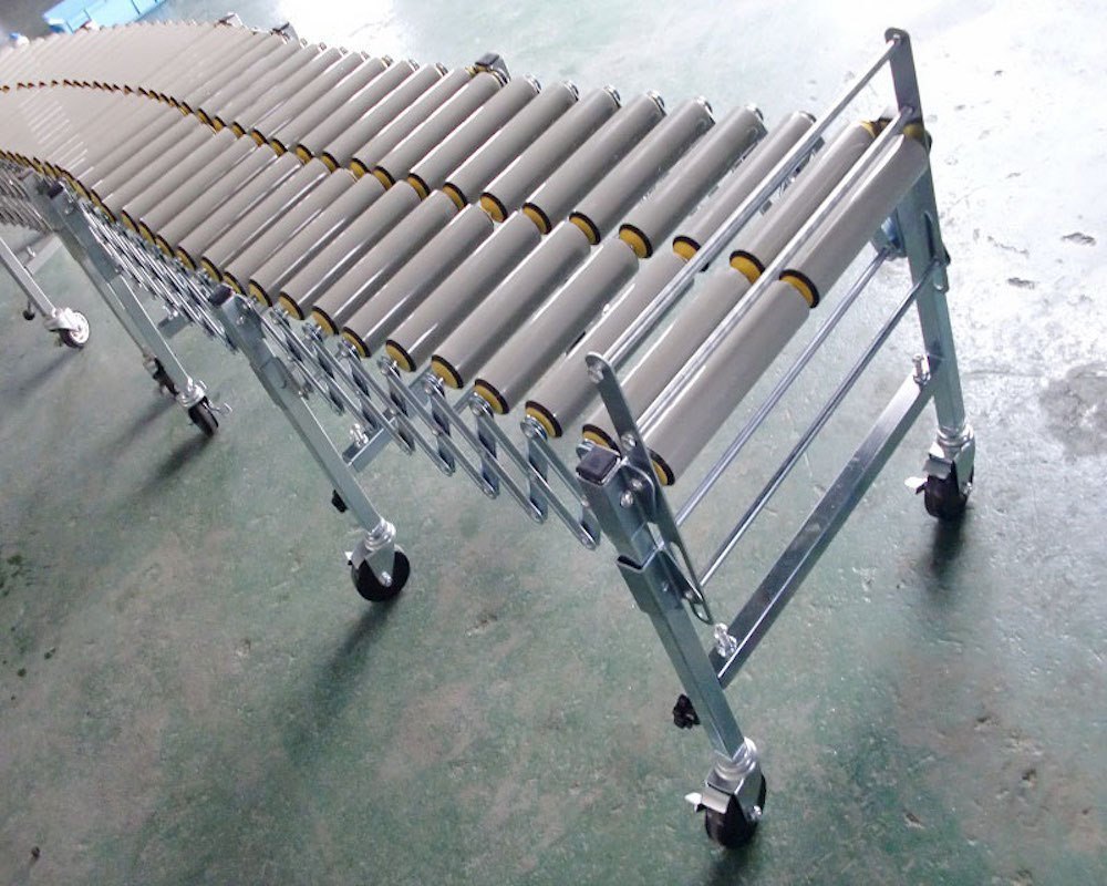 Steel Flexible Roller Conveyor, Capacity: 50-100 kg per feet, 60mm