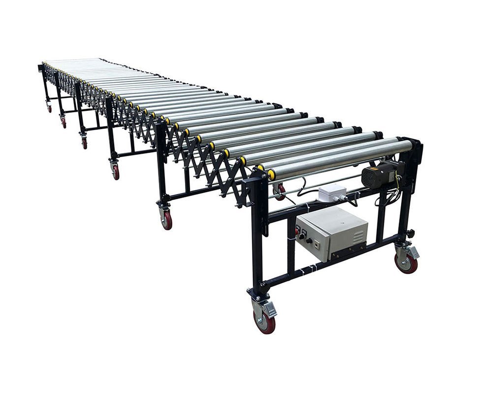Steel 1 Meter Flexible Power Roller Conveyor, Capacity: 1 To 50 Kg Per Feet