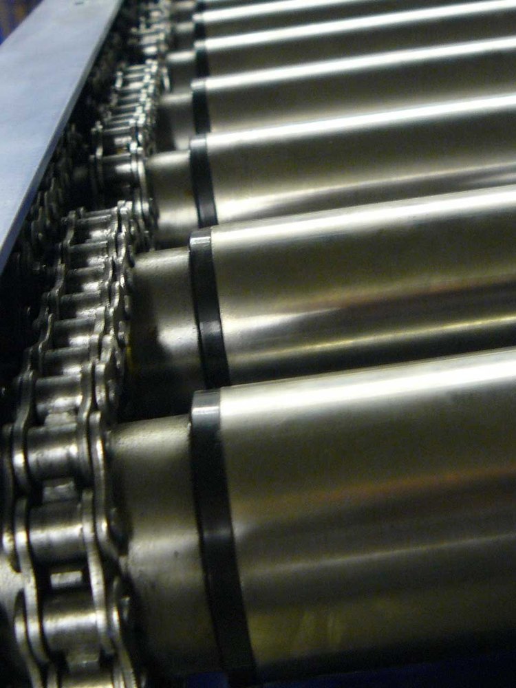 Steel 100 M Chain Driven Roller Conveyors