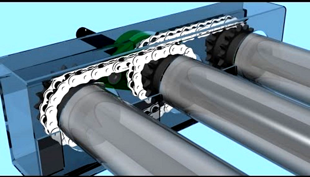 ASSERTIVE FLAT Chain Driven Roller Conveyors, Roller Diameter: 90 MM, Material Handling Capacity: 500 KG