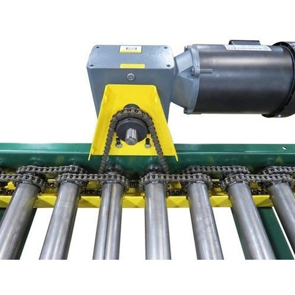 SS 3 M Chain Driven Roller Conveyors, Roller Diameter: 3 Inch, Capacity: 60 kg/Feet