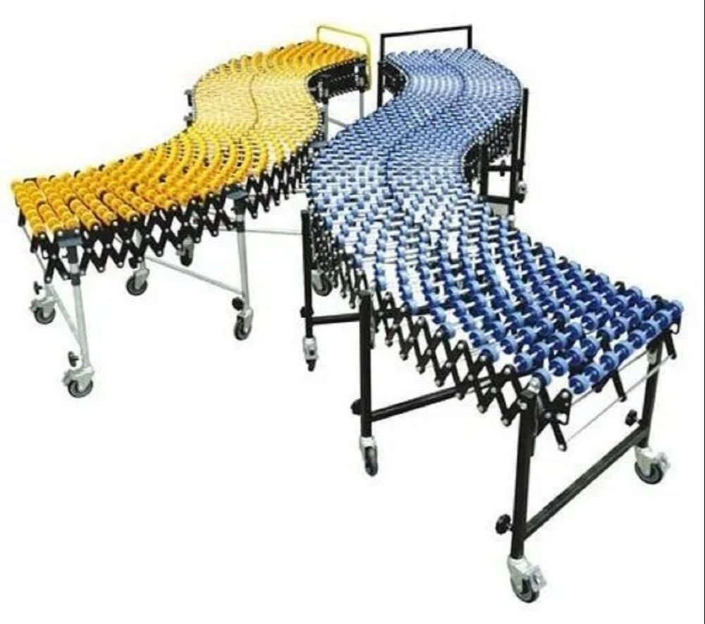 Steel 20 Feet Radheiot Skate Wheel Flexible Conveyors, Roller Diameter: 120 MM, Capacity: 150 Kg Per Feet