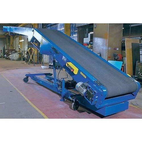 MS 10 Feet Mobile Loading Unloading Conveyor, For Industrial, Capacity: 200 kg per feet