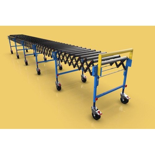 MS 3-15 Feet Industrial Expandable Conveyor, Roller Diameter: 30 Mm To 165 Mm, Capacity: Upto 800 Kg