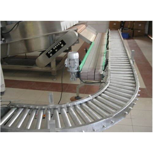Carbon Steel 10 Feet Roller Conveyor Bend, Capacity: 50 kg Per Feet