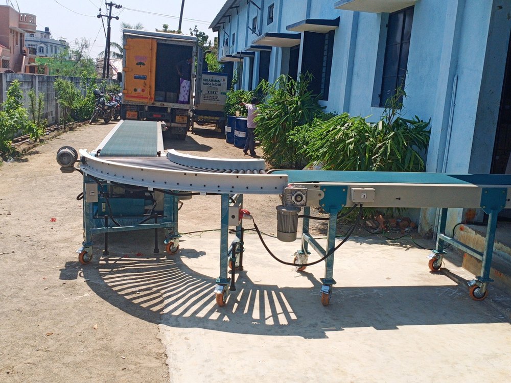 Steel Roller Bend Conveyor, Roller Diameter: 50mm
