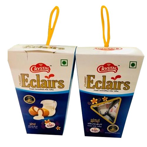 Crystal White, Brown Milk Eclair Toffee, Packaging Type: Paper Box, Carton