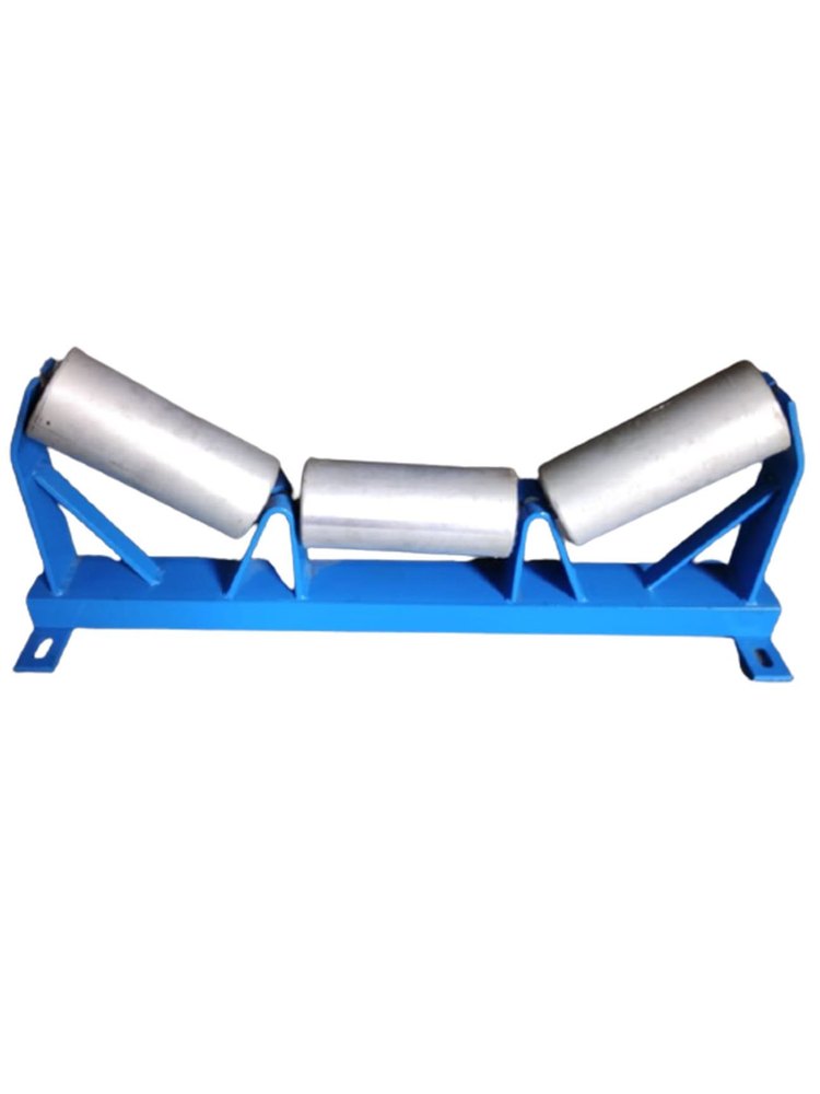 Roller Length: 220mm MS Three Roller Idler, Belt Width: 600mm, Roller Diameter: 90mm
