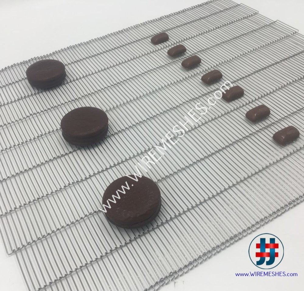 Stainless Steel Enrober Conveyor Belt, Thickness: 1 MM To 5 MM