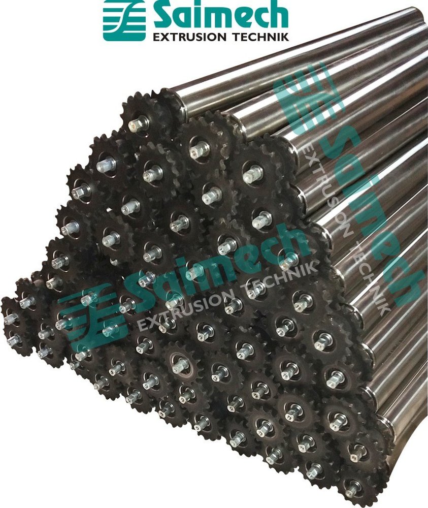 Mild Steel 50.8 Powered Conveyor Roller, MS Zinc Plated, Roller Length: 599 mm