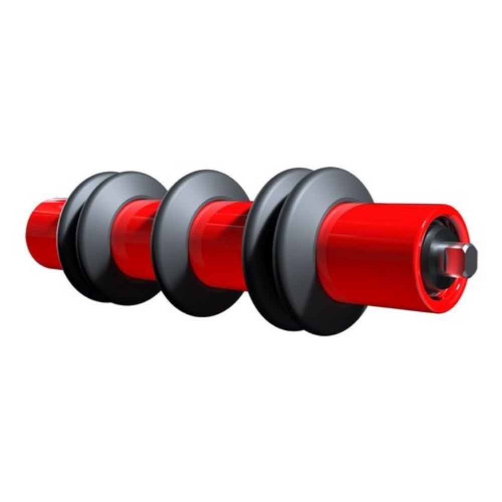 125 mm Mild Steel Rubber Ring Return Roller, Roller Length: 1000 mm