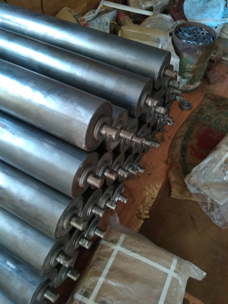 O-Groove Rollers Mild Steel Conveyor Return Roller, Roller Length: 22 To 48 Inches, Thickness: 4mm