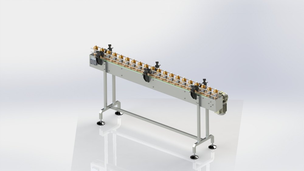Interpack Stainless Steel Curved Slat Chain Conveyor, For Packaging
