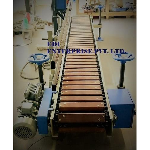 EDI Stainless Steel Industrial Slat Conveyor, Material Handling Capacity: 50-100 kg per feet