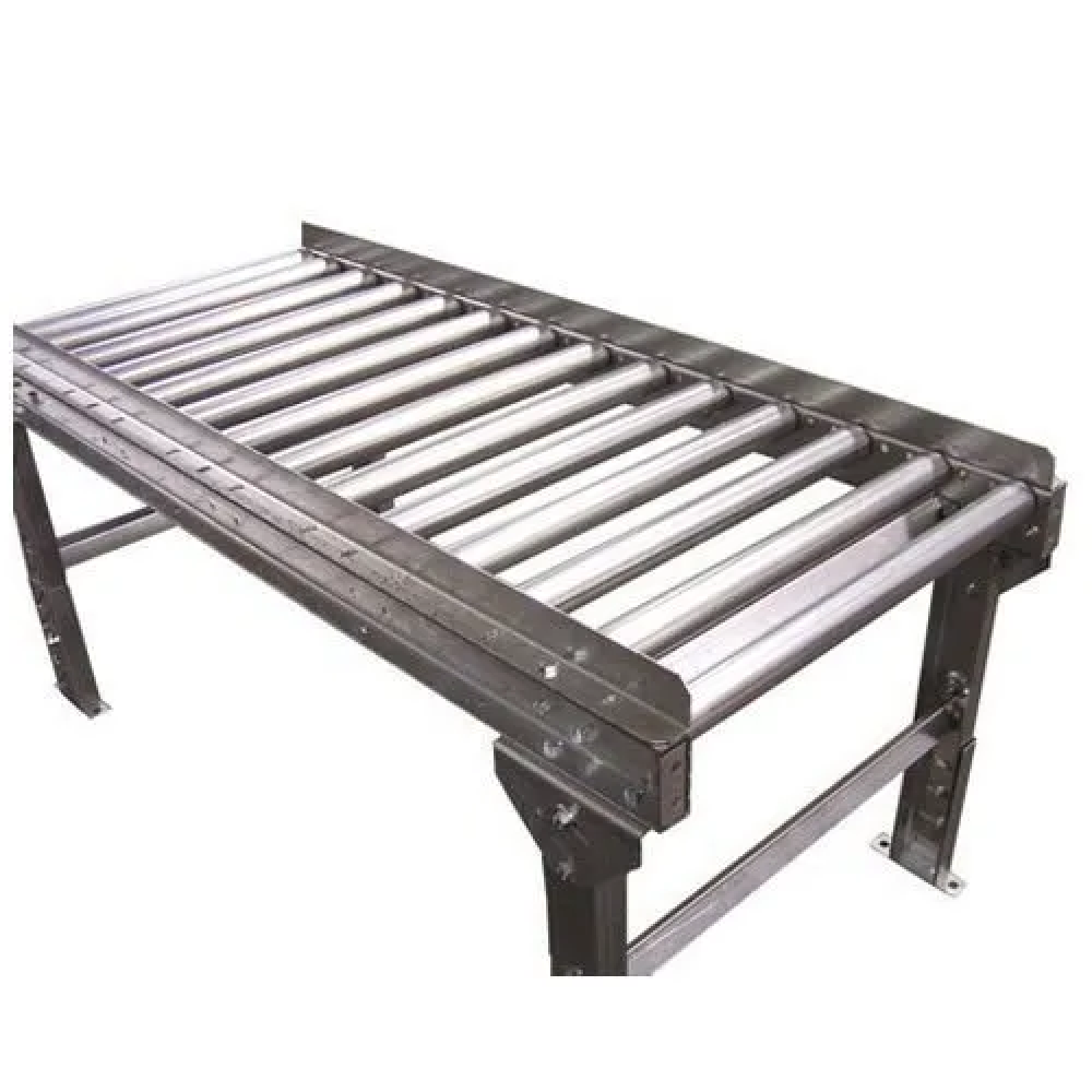 Stainless Steel Can Roller Conveyor, Capacity: 100-150 kg per feet