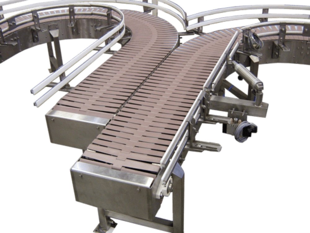 PUNJAB ENGINEERING Stainless Steel Slat Belt Conveyor, Material Handling Capacity: 50-100 kg per feet, Capacity: 40KG/MTR