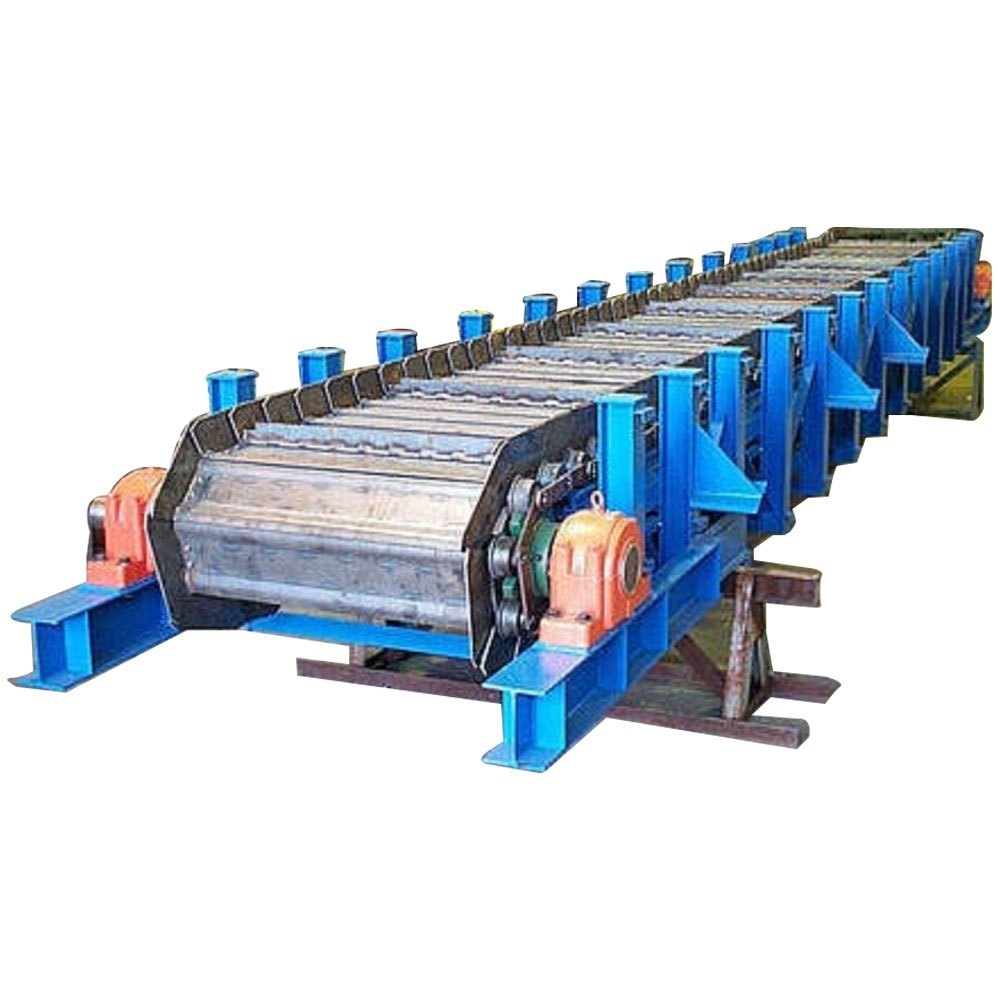 Ovesh Industry Mild Steel Industrial Apron Conveyor, Material Handling Capacity: 120 kg/Feet