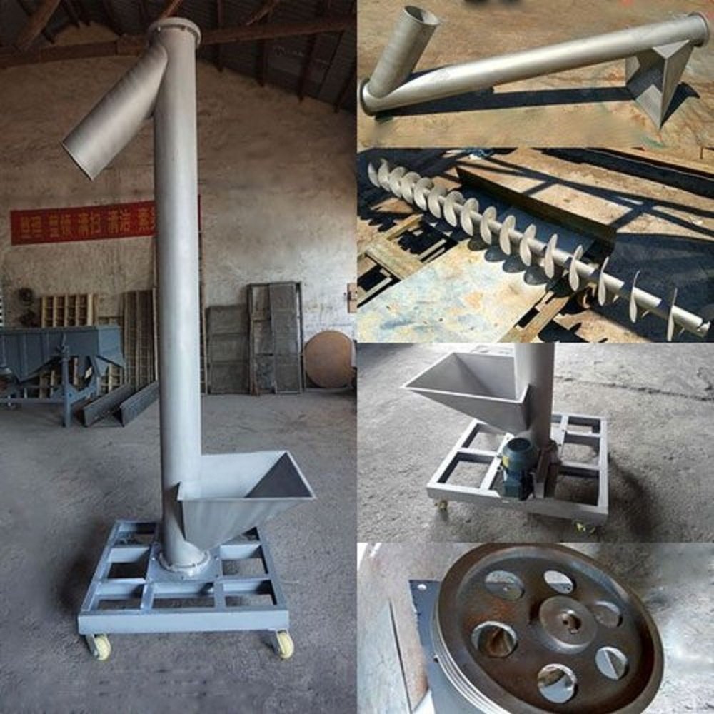 100~250 Manganese Steel Vertical Screw Conveyor Machine, Capacity: 800 Kg