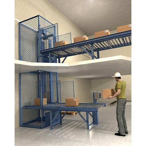 Mnt Industries Mild Steel Vertical Reciprocating Conveyor, Capacity: 1 Ton