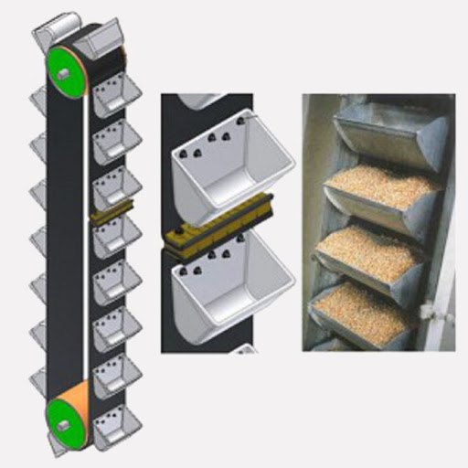 Mild Steel Bucket Elevator Conveyor Machine