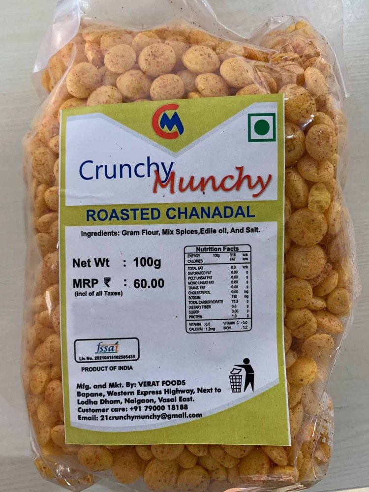 Crunchy Munchy Salty Roasted Chanadal Snack, Packaging Size: 100 Grams, Packaging Type: Packet