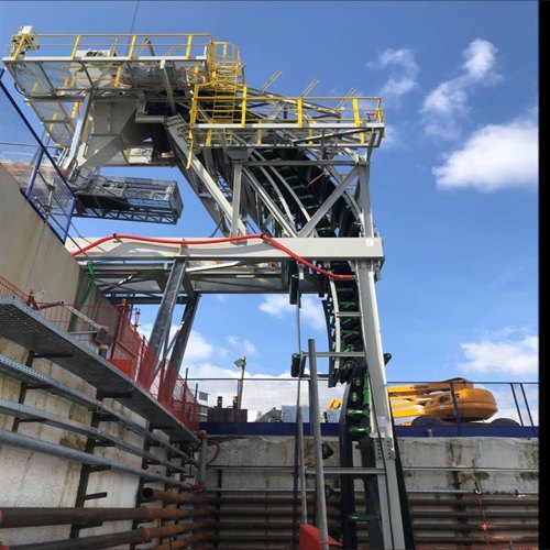 Mild Steel HIGH-ANGLE CONVEYOR, Capacity: 200-10, 000 Tph