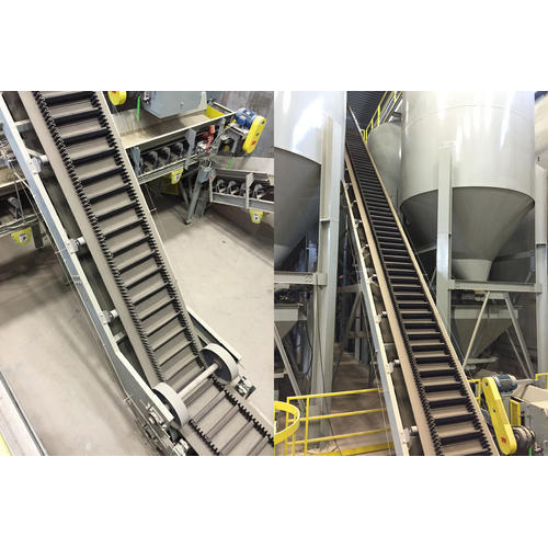 Mild Steel Steep Angle Conveyor, Capacity: 5-200 TPH