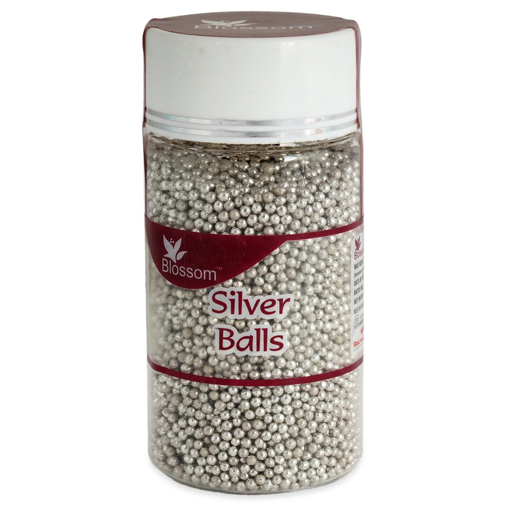 Sliver Sweet SB00 Blossom Silver Balls, Sprinkel, Packaging Size: 250 Gm