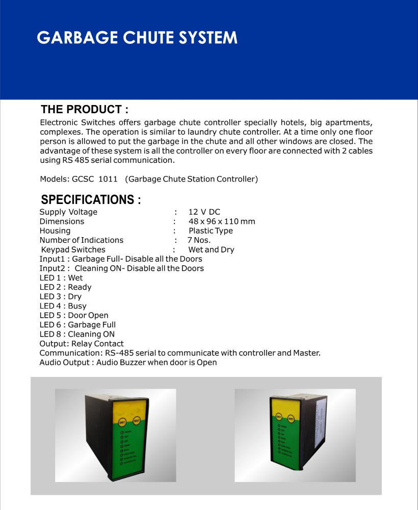 Garbage Chute Control System