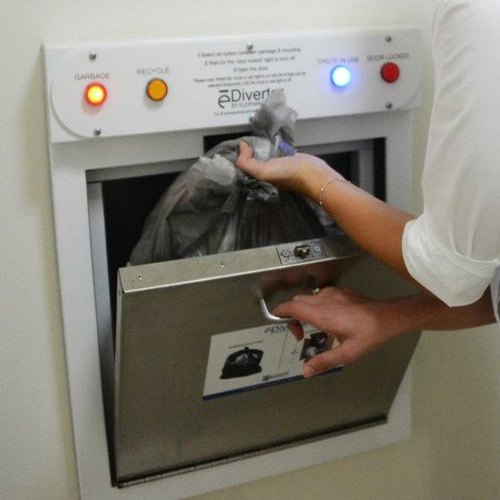 e-Divert Stainless Steel Garbage Chute System
