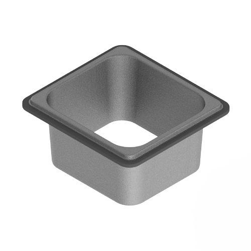 Brushed Stainless Stainless Steel Rectangular Waste Bin Chute For Restaurant, hotel, Size: 6.85 L X 6.33 W