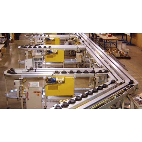 Stainless Steel Chain Drive VASP Pallet Transfer Conveyor System, Capacity: 100 kg/feet