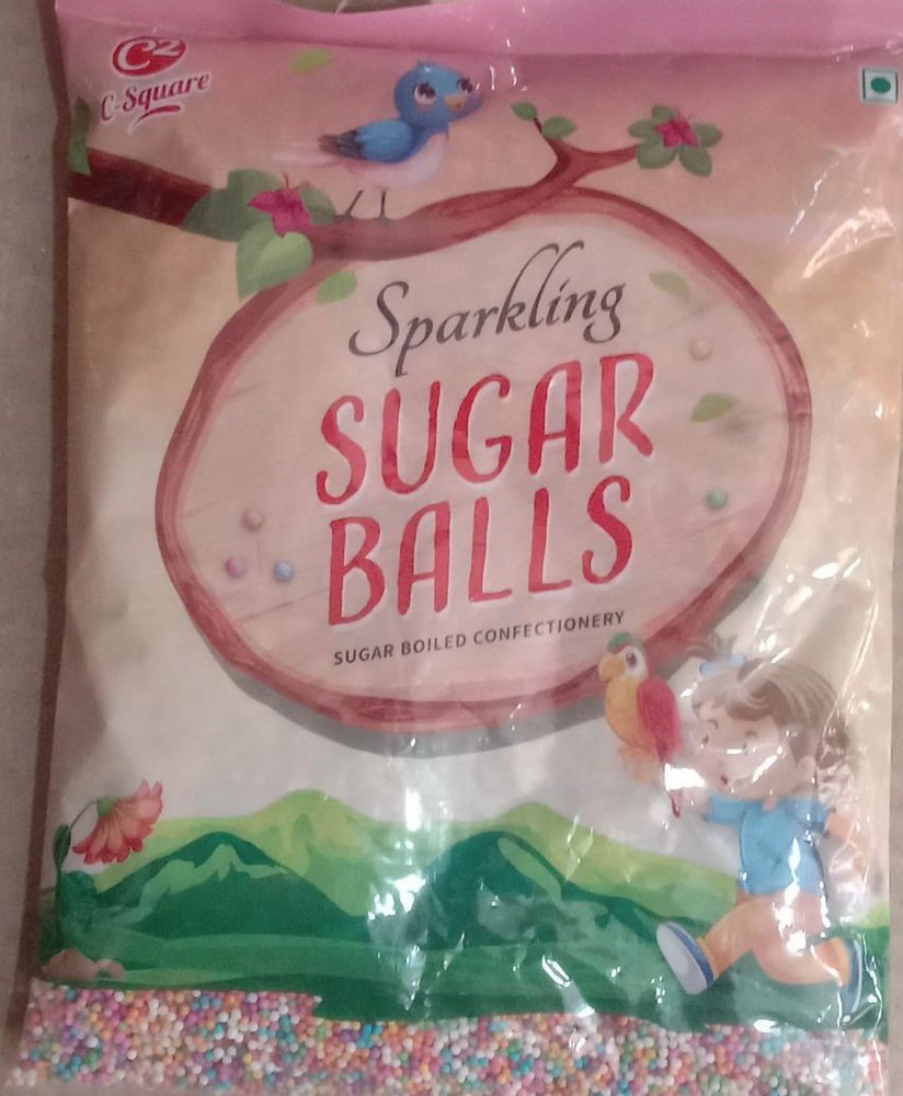 Sparkling C-Square Round Sugar Ball\'s, Packaging Type: Packet, Packaging Size: 500 Grm