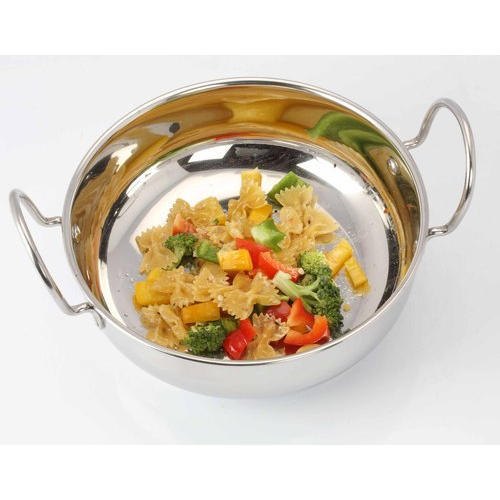 Stainless Steel Heavy Duty Kadhai for Hotel/Restaurant, Size: Dia - 36 cm, Height - 19 cm