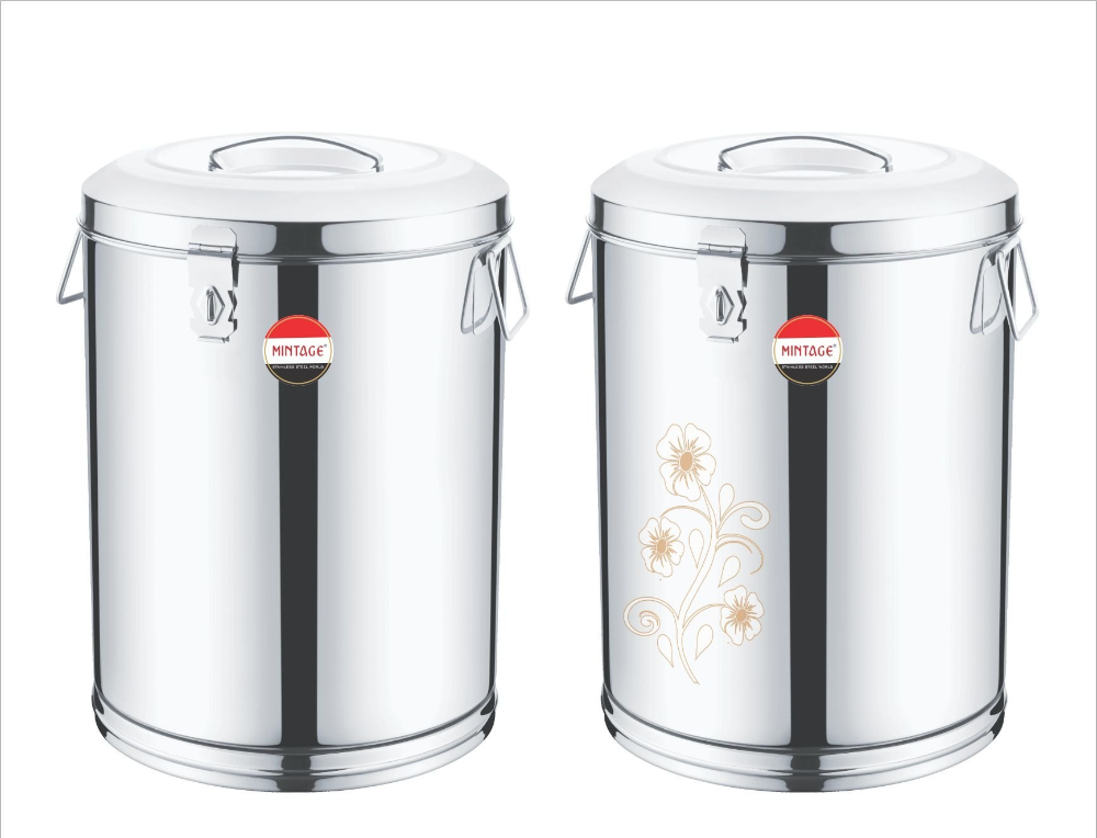 Cylindrical Stainless Steel Kunda Pawali Laser Etching, Size: 12 To 24 No, Capacity: 13 Ltr To 62 Ltr