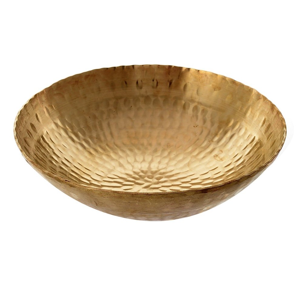 Handmade Hammered Brass Super Fine Kadai Wok Without Handle