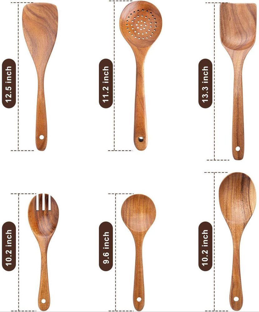 Wood Brown Kitchen Utensils, For Home