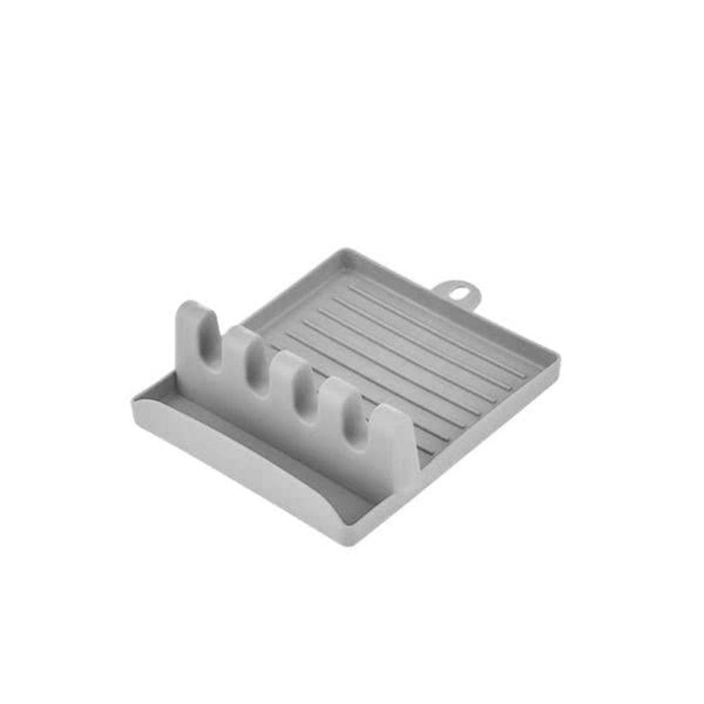 Plastic Krifton Utensil Storage Rack 4 Slots Grey, For Kitchen, Size: 14x13x5 Cm