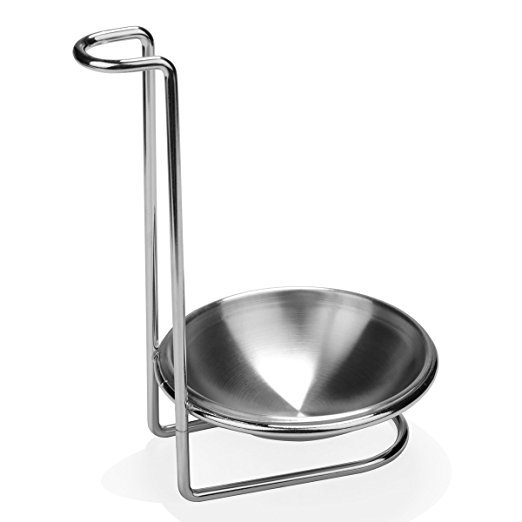 Stainless Steel Mirror Ladle Rest, For At Counter, Size: 4