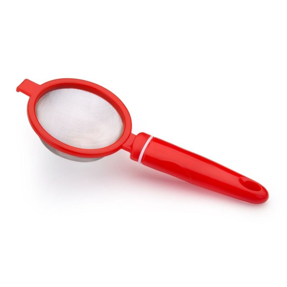 Red Plastic Tea Strainer, For Kitchen