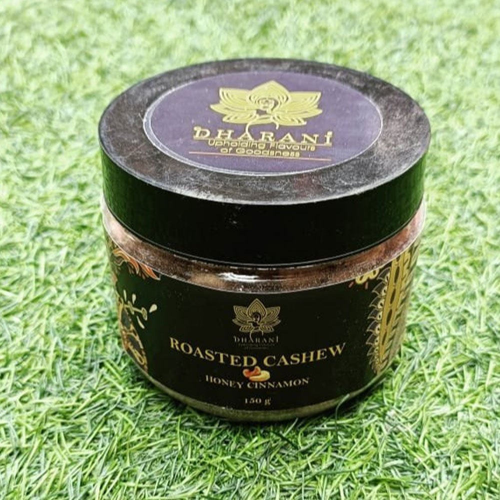 Dharani Honey Cinnamon Roasted Cashew, Packaging Size: 150g, Packaging Type: Jar