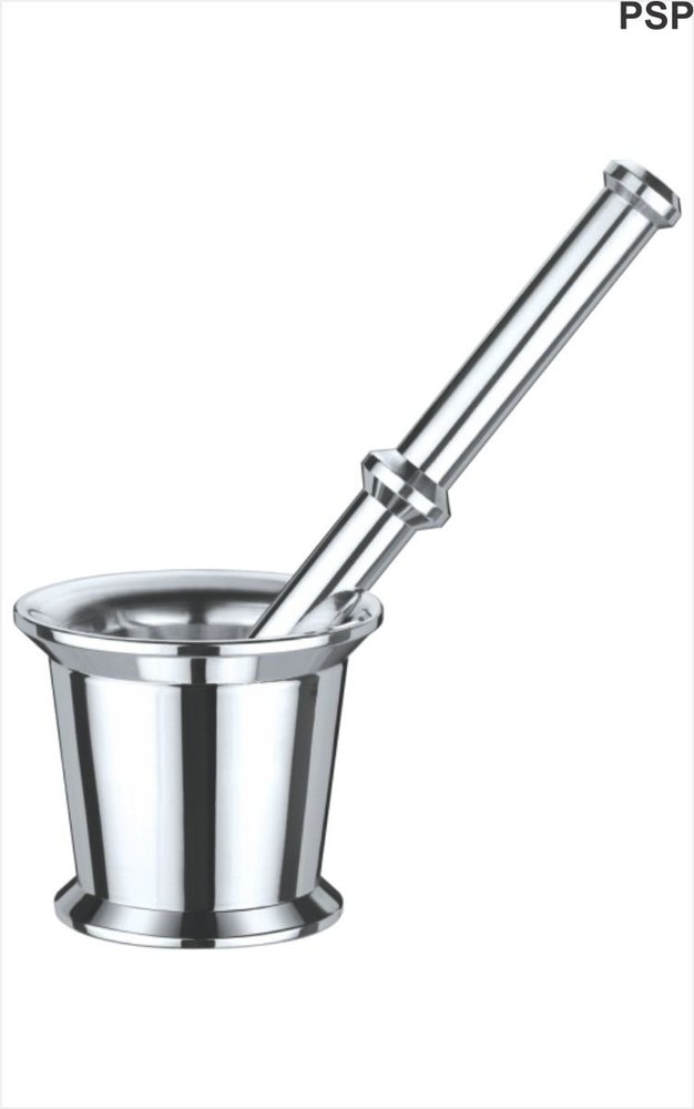 Silver Aluminium Popular Mortar Pestle