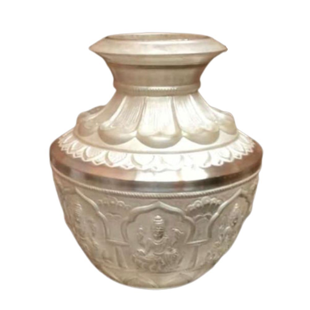 Polished 660g Silver Kudam, For Used In Pooja