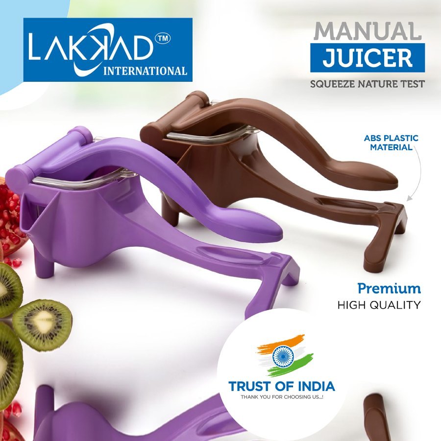 LAKKAD INTERNATIONAL Multicolor Plastic Lemon Juicer, For Multiuse