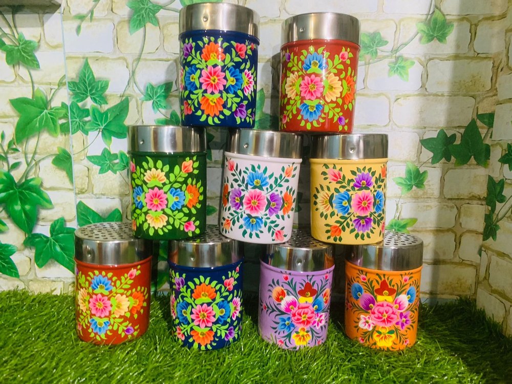Stainless Steel Hand Painted Enamelware Salt & Pepper Set, For Restaurant, Packaging Type: Packet