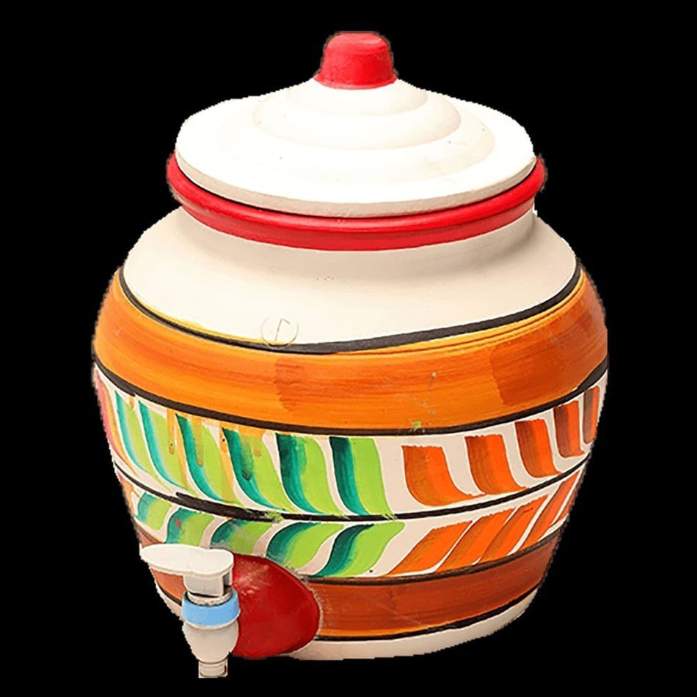 White Terracotta Clay Water Pot