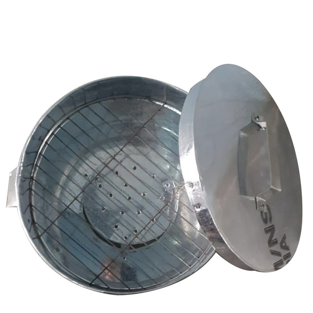 Polished Silver Stainless Steel Bati Cooker, For Kitchen