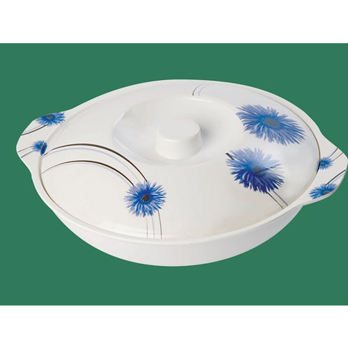 Printed Ceramic Serving Bowl with Lid