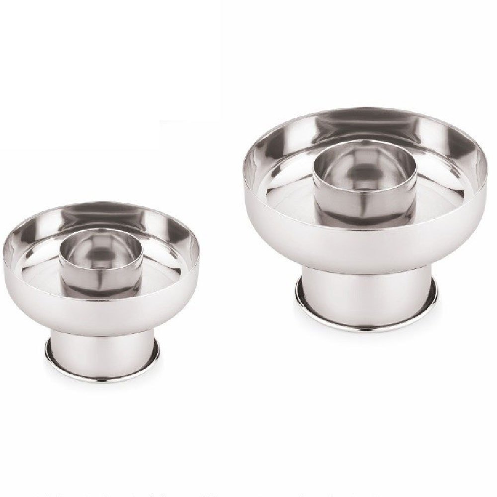 Chrome Silver Stainless Steel Doughnut Maker Set, For Kicthen